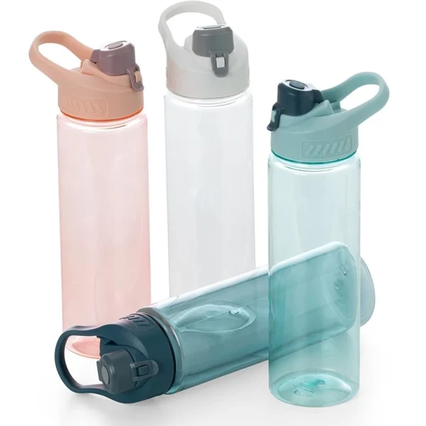 Garrafa Squeeze Plástico 700ml com Alça Academia Transparente