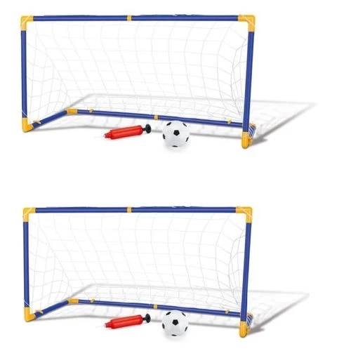 Kit 2 Trave e Bola Infantil Chute a Gol com Rede Bomba Brinquedo Futebol DM Toys DMT5075