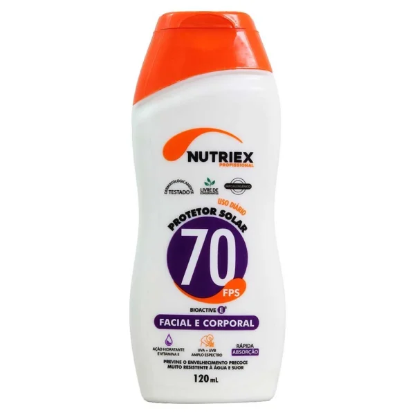 Protetor Solar Facial e Corporal 120ML FPS 70 - NUTRIEX