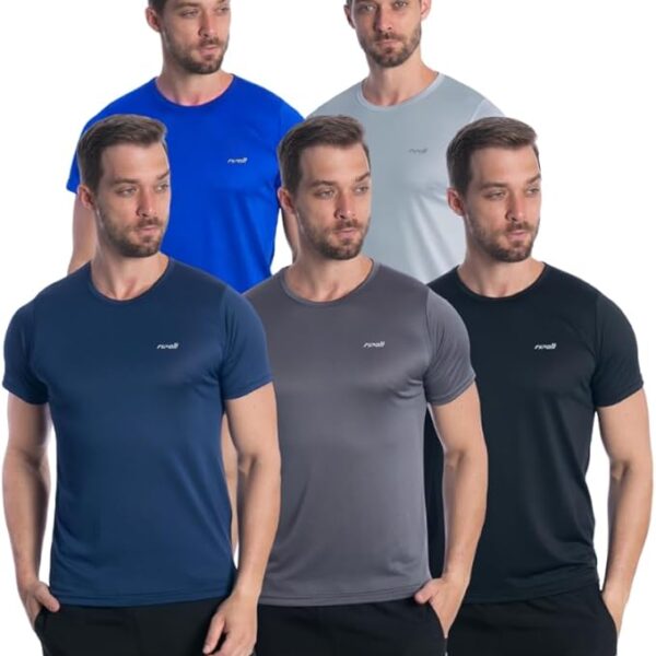 Kit 5 Camiseta Camisa Dry fit Masculina Treino Academia Esportes