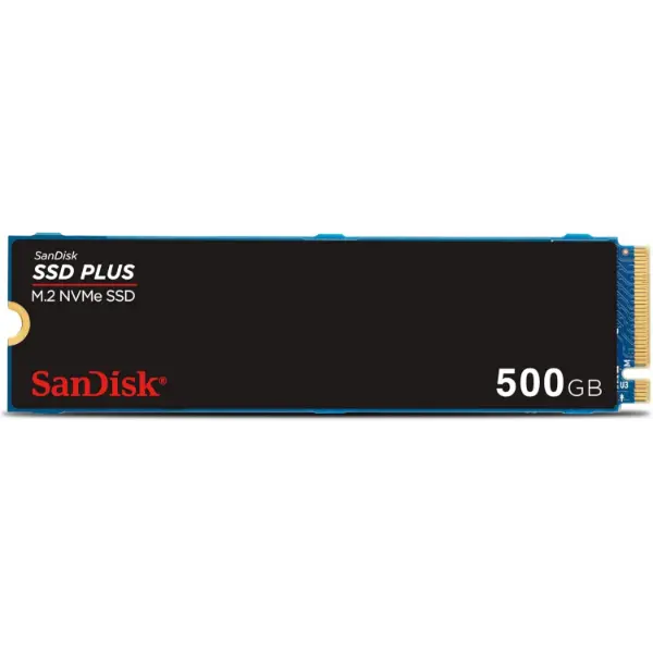 Memória SSD Sandisk Plus - 500GB, NVMe, M.2 2280, Leitura até 2400MB/s, Gravação até 1500MB/s