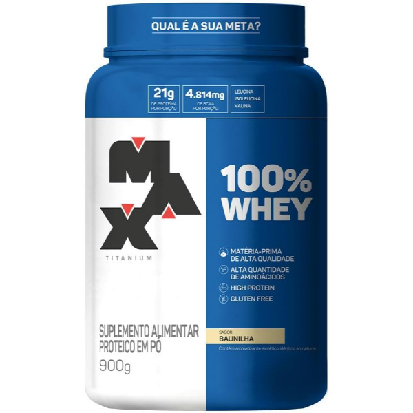 Max Titanium 100% Whey - 900G Baunilha -