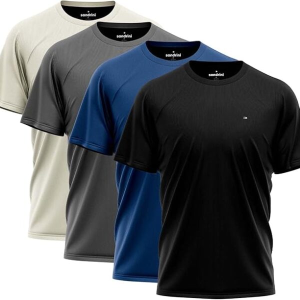 Kit 4 Camisas Dry-fit Sandrini Masculina Academia Treino Uv