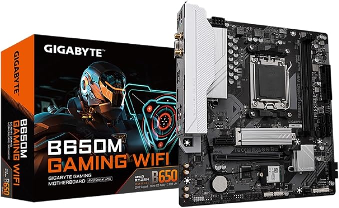 Placa Mãe Gigabyte B650M Gaming WiFi, Chipset B650, AMD AM5, mATX, DDR5