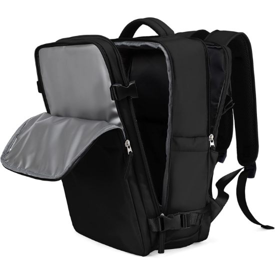 Mochila coowoz de viagem esportiva unissex, bagagem de cabine, aprovada por companhias aéreas, para notebook, B - preto, Large