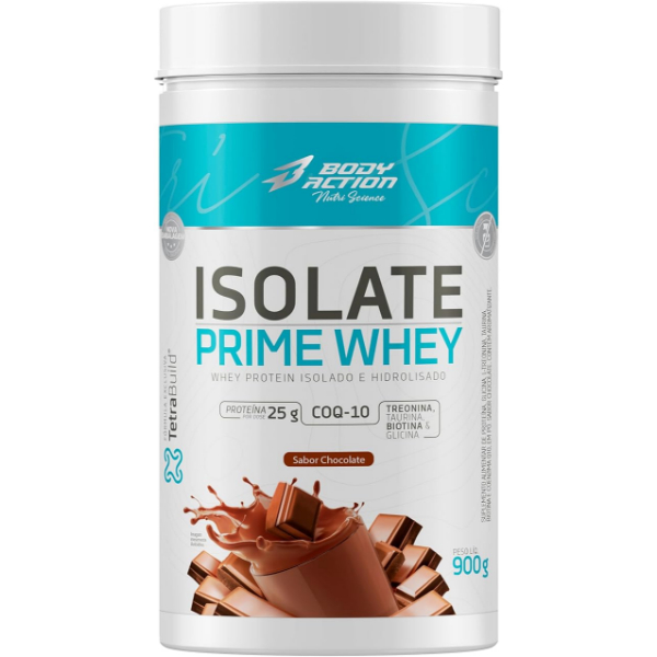 Isolate Prime Whey 900g Sabor Chocolate Bodyaction