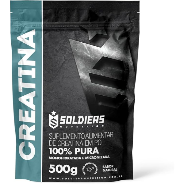 Creatina Monohidratada 500g - 100% Pura Importada - Soldiers Nutrition