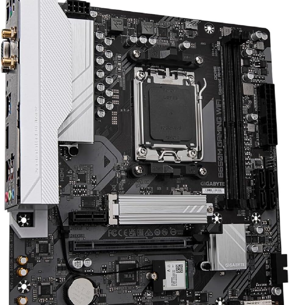 Placa Mãe Gigabyte B650M Gaming WiFi, Chipset B650, AMD AM5, mATX, DDR5 - Image 2