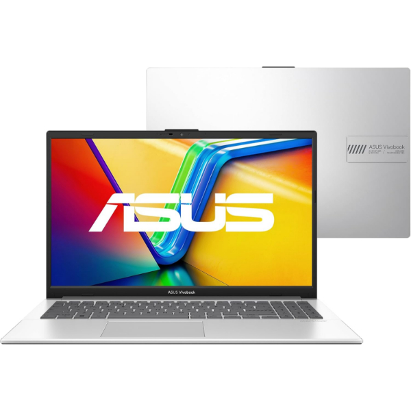 Notebook ASUS Vivobook Go 15, Intel Core i3 N305, 4GB, 128GB SSD, W11 Home, Tela 15.6" FHD Cool Silver - E1504GA-NJ440W