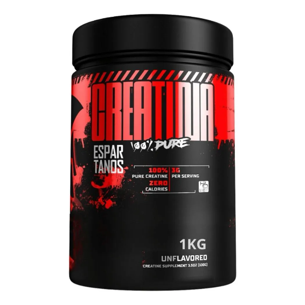 Creatina Pó 100% Pura Monohidratada Espartanos 1kg Aprovada Sabor Neutro
