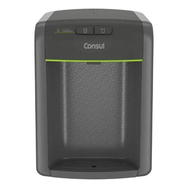 Purificador de água Consul cinza refrigerado com proteção antibactérias CPB34AF 110V/220V