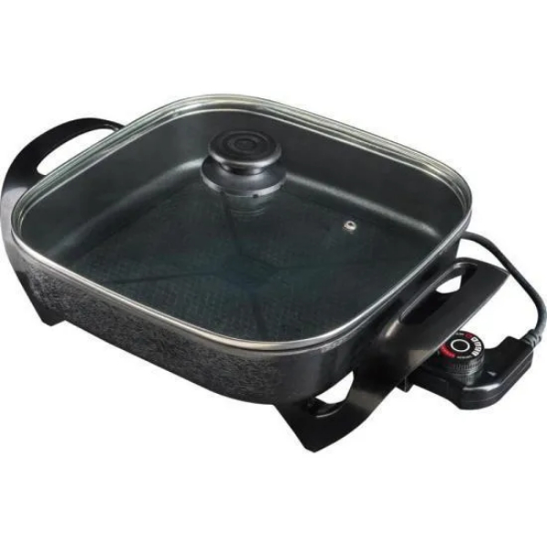 Panela Multifuncional Elétrica Quadrada 30cm Grill Antiaderente Portátil Mangiare Agratto Apeq01i