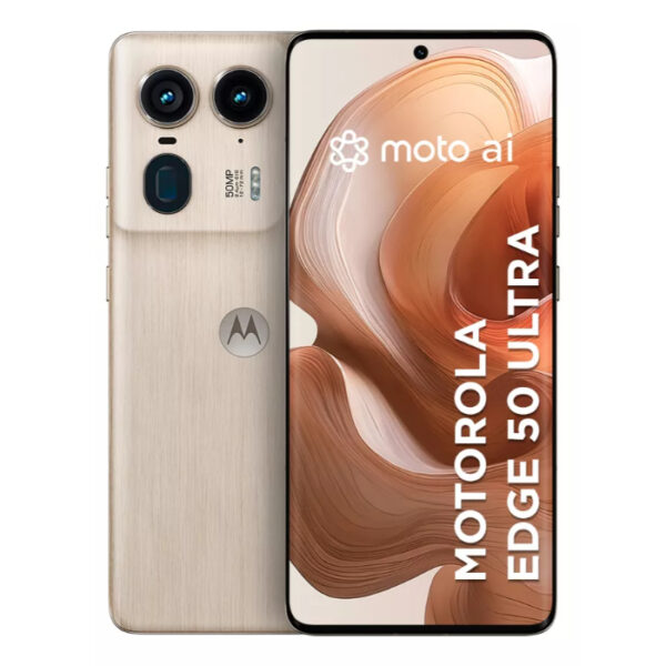 Imagem do Motorola Edge 50 Ultra 5G destacando a tela curva e acabamento premium