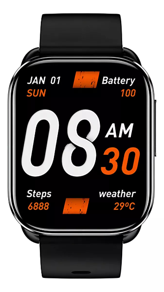 Relógio Smartwatch Qcy Watch Gs S6 Bluetooth Ipx8 Cor Preto