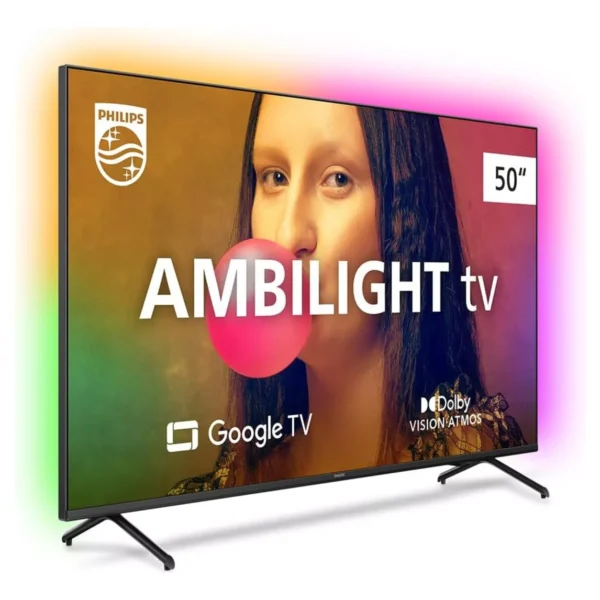 Smart Tv Philips 50 Ambilight 4k Led Google Tv 50pug7908/78 Preto