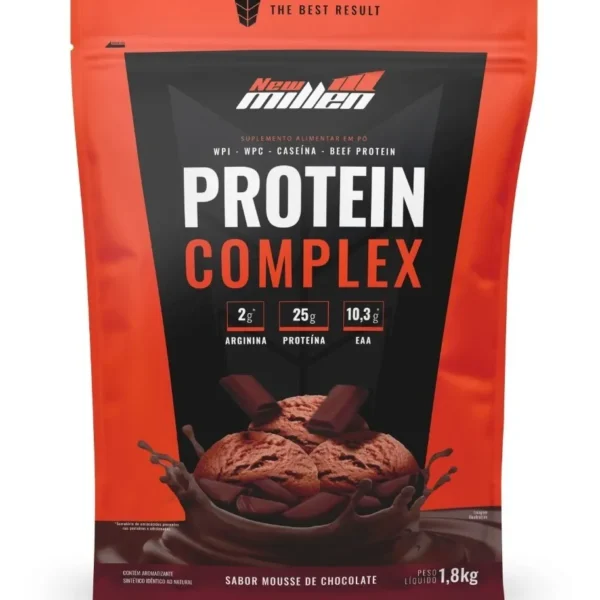 Suplemento em pó New Millen Protein Complex sabor mousse de chocolate 1.8kg MERCADO LIVRE