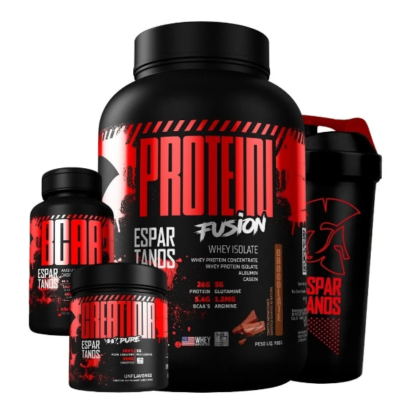 Kit Whey Protein Fusion + Bcaa + Creatina + Shaker MERCADO LIVRE