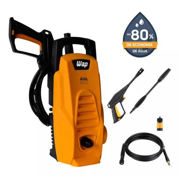 Lavadora De Alta Pressão 1400w 1300psi 300l/h Wap Ágil 1800 220V