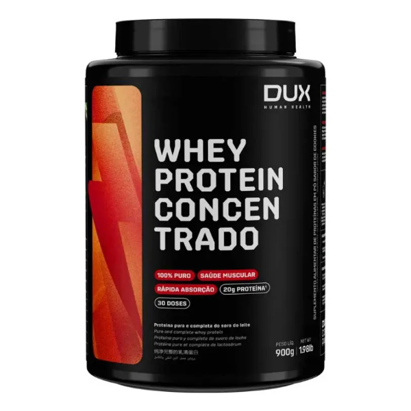 Whey Protein Concentrado Pote (900g) Dux Nutrition Sabor Chocolate MERCADO LIVRE