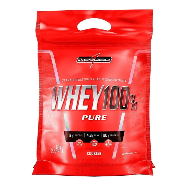 Whey 100% Pure Pouch 900g Cookies and Cream Integralmédica MERCADO LIVRE