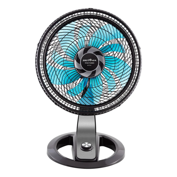 Ventilador De Mesa Britânia 40cm Preto Bvt491 127 Volts Cor das pás Verde Diâmetro 40 cm Frequência 60 Hz Material das pás Plástico Quantidade de pás 10 110V