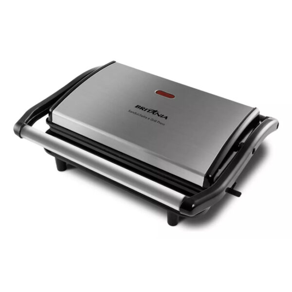 Sanduicheira elétrica Britânia Press Press BGR27I cor preto inox 110V