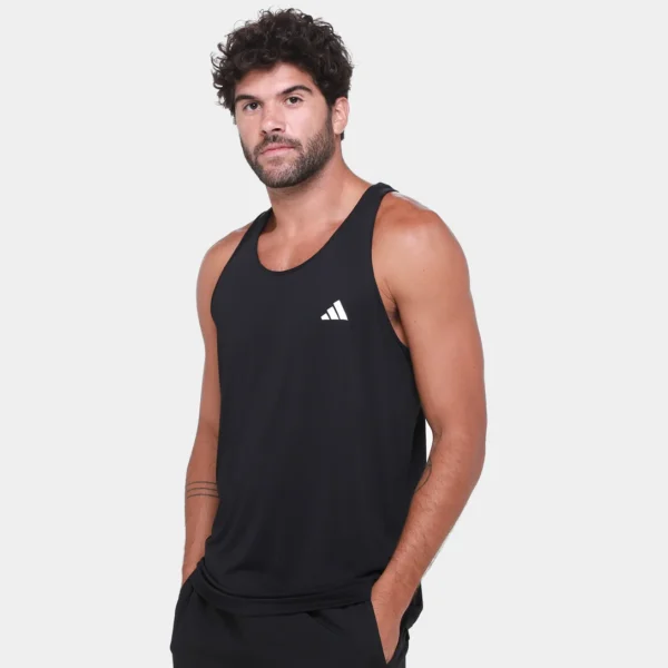 Regata Adidas Own The Run 3 Listras Masculina - Preto