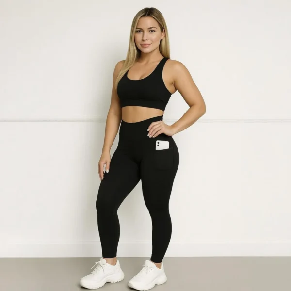 Calça Leg Legging COM BOLSOS Cintura Alta Fitness Treino Casual Corrida Academia