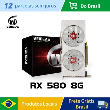Placas gráficas Veineda RX580 8GB DDR5 GPU rx 580 8GB Placa de vídeo para jogos de PC Placa de vídeo para jogos de desktop para AMD Radeon remodelado