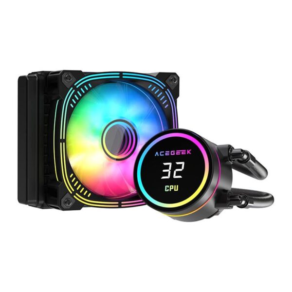 Water Cooler Acegeek Temp C360, ARGB, 360mm, Preto, AG-TEMPC360-BK