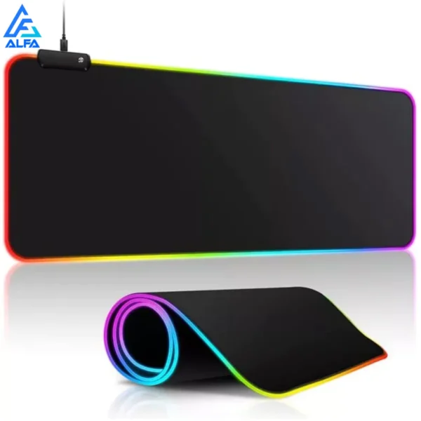 Mouse Pad Gamer Grande Speed Borda Led 7 Cores Rgb