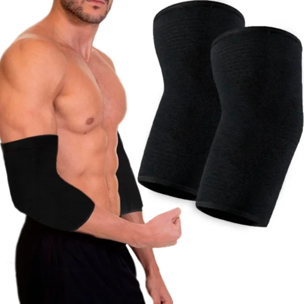 2 Cotoveleiras De Compressão Ajustável Esporte Fit Tendinite