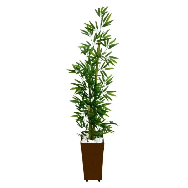 Planta Artificial Bambu Mosso e Vaso de Polietileno