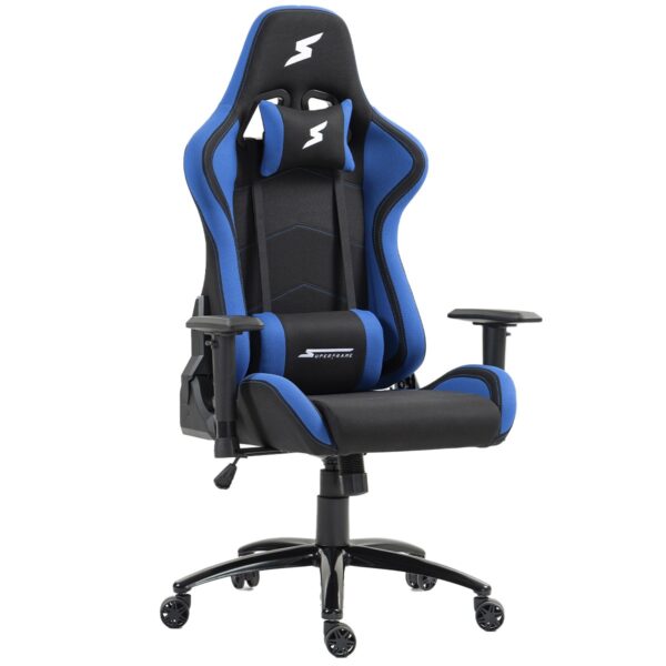 Cadeira Gamer SuperFrame Hunter, Reclinável, Tecido, Preto e Azul, GN-CH-HTR2DBBF