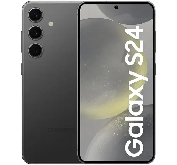 Imagem do smartphone Samsung Galaxy S24 mostrando a tela Dynamic AMOLED
