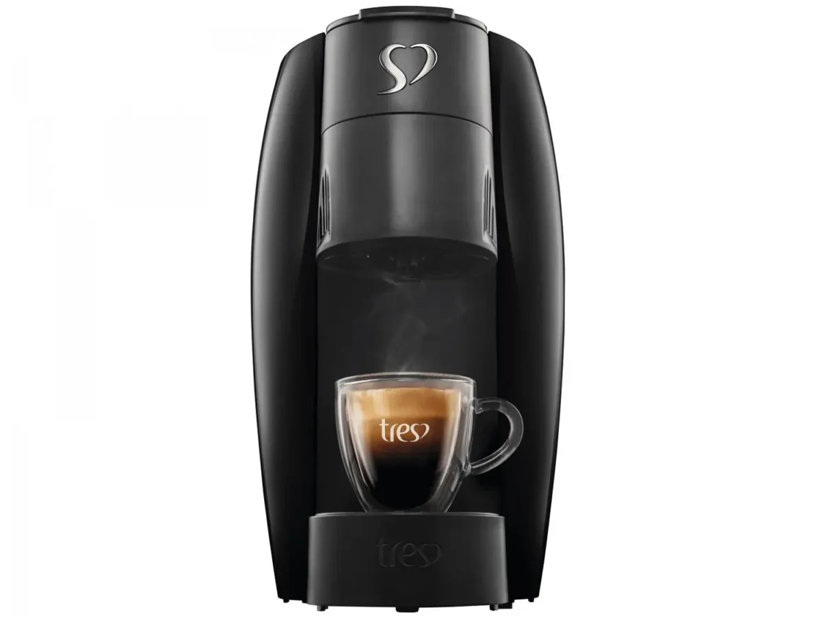 Cafeteira Espresso 3 Corações Lov Preto