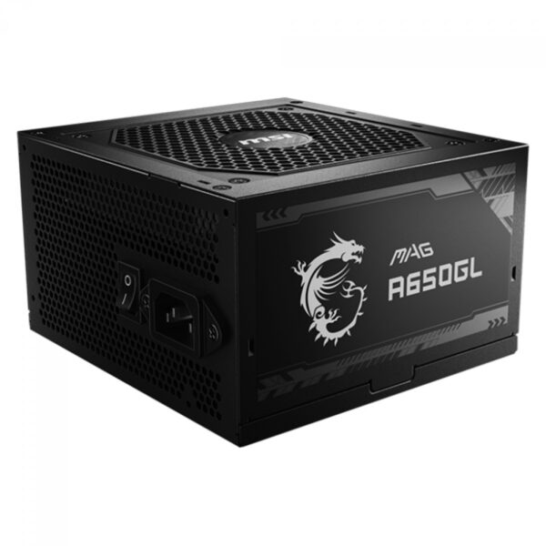Fonte MSI MAG A650GL, 650W, 80 Plus Gold, Full Modular, PFC Ativo, Black