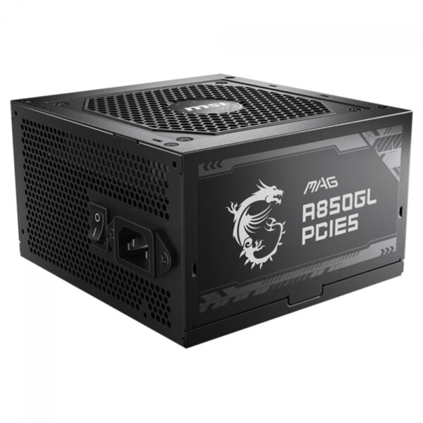 Fonte MSI MAG A850GL PCIE5, 850W, 80 Plus Gold, PFC Ativo, Full Modular, Preto, MAG A850GL PCIE5