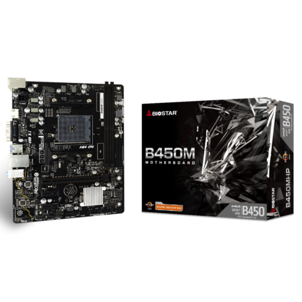 Placa Mãe Biostar B450MHP, Chipset B450, AMD AM4, mATX, DDR4