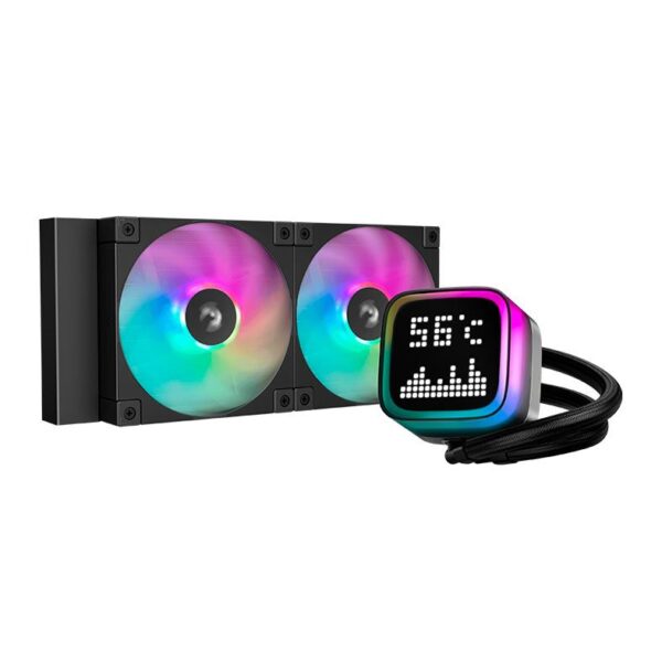 Water Cooler Deepcool LP240, ARGB, Display Pixelizado, 240mm, Preto, R-LP240-BKMSNC-G-1