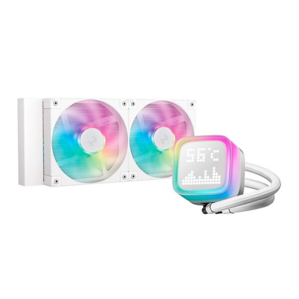 Water Cooler Deepcool LP240, ARGB, Display Pixelizado, 240mm, Branco, R-LP240-WHMSMC-G-1