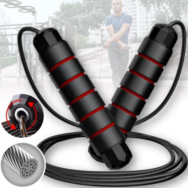 Corda de Pular Crossfit Profissional Academia Exercício em Casa Treino Funcional Corda Boxe Muay Thai Cross Speed Rope