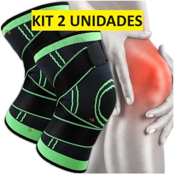 Kit 2 Joelheiras E Tornozeleira De Compressão Tensor Alívio De Dor No Joelho