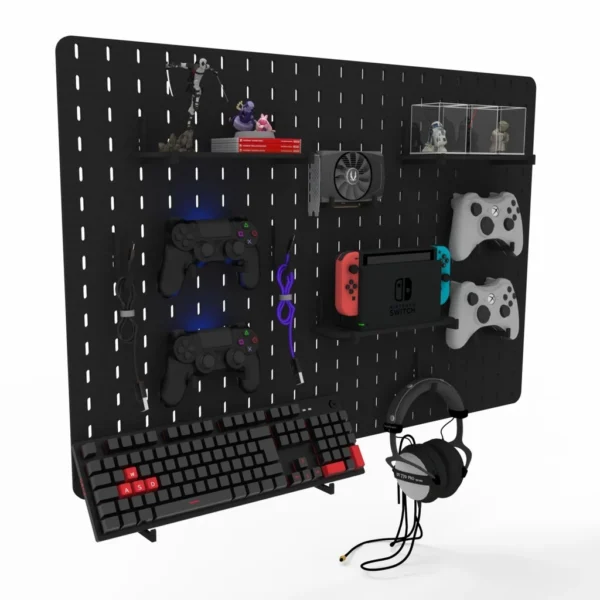 Pegboard MDF 89x59 Organizador Setup Gamer Home Office Preto